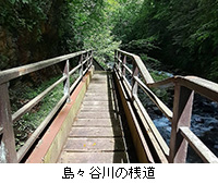写真:島々谷川の桟道