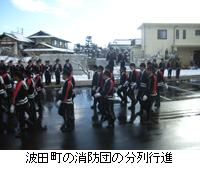 写真：波田町の消防団の分列行進