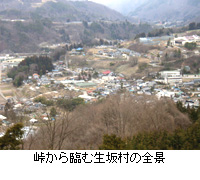 写真：峠から臨む生坂村の全景
