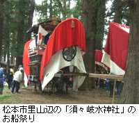 写真：松本市里山辺の「須々岐水神社」のお船祭り