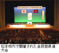 写真：松本市内で開催された自民党県連大会