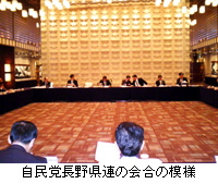 写真：自民党長野県連の会合の模様