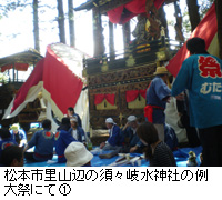 写真：松本市里山辺の須々岐水神社の例大祭にて1