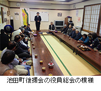 写真：池田町後援会の役員総会の模様