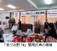 写真：「あづみ野FM」開局式典の模様