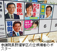 写真：参議院長野選挙区の立候補者のポスター