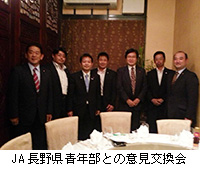 写真：JA長野県青年部との意見交換会