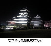 写真：松本城の夜桜見物にて4
