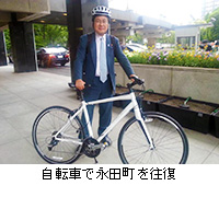 写真：自転車で永田町を往復