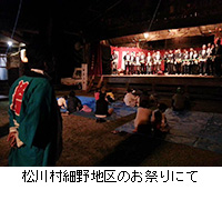 写真：松川村細野地区のお祭りにて