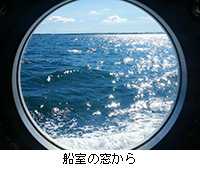 写真：船室の窓から