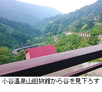 写真：小谷温泉山田旅館から谷を見下ろす