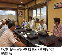 写真：松本市笹賀の支援者の皆様との懇談会