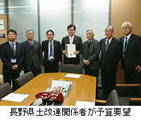 写真：長野県土改連関係者が予算要望