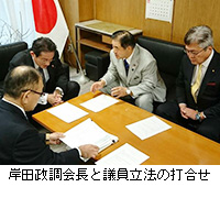 写真：岸田政調会長と議員立法の打合せ
