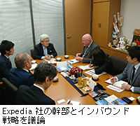 写真：Expedia社の幹部とインバウンド戦略を議論