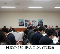 写真：日本のIWC脱退について議論