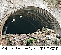 写真：奈川渡改良工事のトンネルが貫通