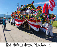 写真：松本市和田神社の例大祭にて