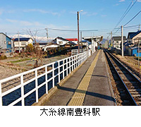写真：大糸線南豊科駅