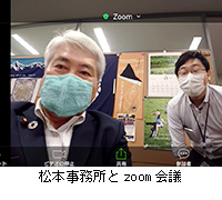 写真：松本事務所とzoom会議