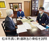 写真：松本市長に新過疎法の骨格を説明