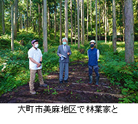 写真：大町市美麻地区で林業家と