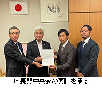 写真：JA長野中央会の要請を承る
