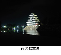 写真：夜の松本城