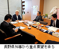 写真：長野県知事から重点要望を承る