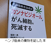 写真:ヘンプ由来の薬効を記した本