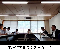 写真:生坂村の脱炭素ズーム会合