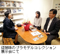 写真:従姉妹のプラモデルコレクション展示会にて